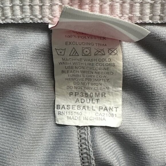 Gray Rawlings Baseball Pants - Men's Size Large - Full Length - EUC - Picture 7 of 11